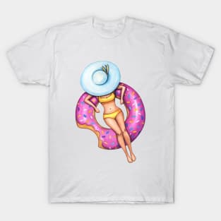 Pink donut girl T-Shirt